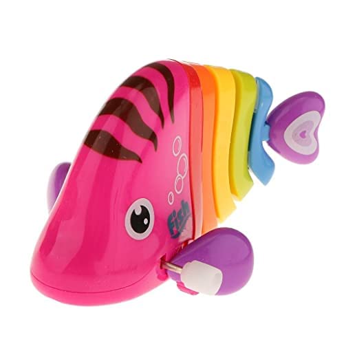 Velocious Key Operated Fish Toy Ground Walking Jumping Fish Toy || Colorful Clockwork Fish for Kids || Key Operated Swing Robotic Fish Toy (Multicolour) (Pack of 1) (Assorted Color)