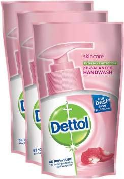 Dettol Skincare pH Balanced Liquid Handwash Refill Pouch (175ml) pack of 3