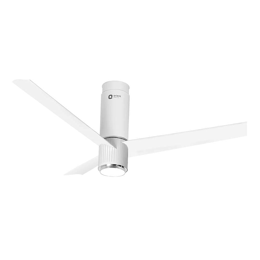 OrientElectric Aeroslim 1200mm BLDC motor Smart Ceiling Fan with IOT, Remote & Under light White