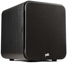 Polk Audio Signature Elite ES8 Subwoofer (Black), 8" Long-Throw Woofer with Mineral-Filled Polymer Cone, 100W Class D Amplifier, Front Firing Home Subwoofer, Time-Smart Phase Control