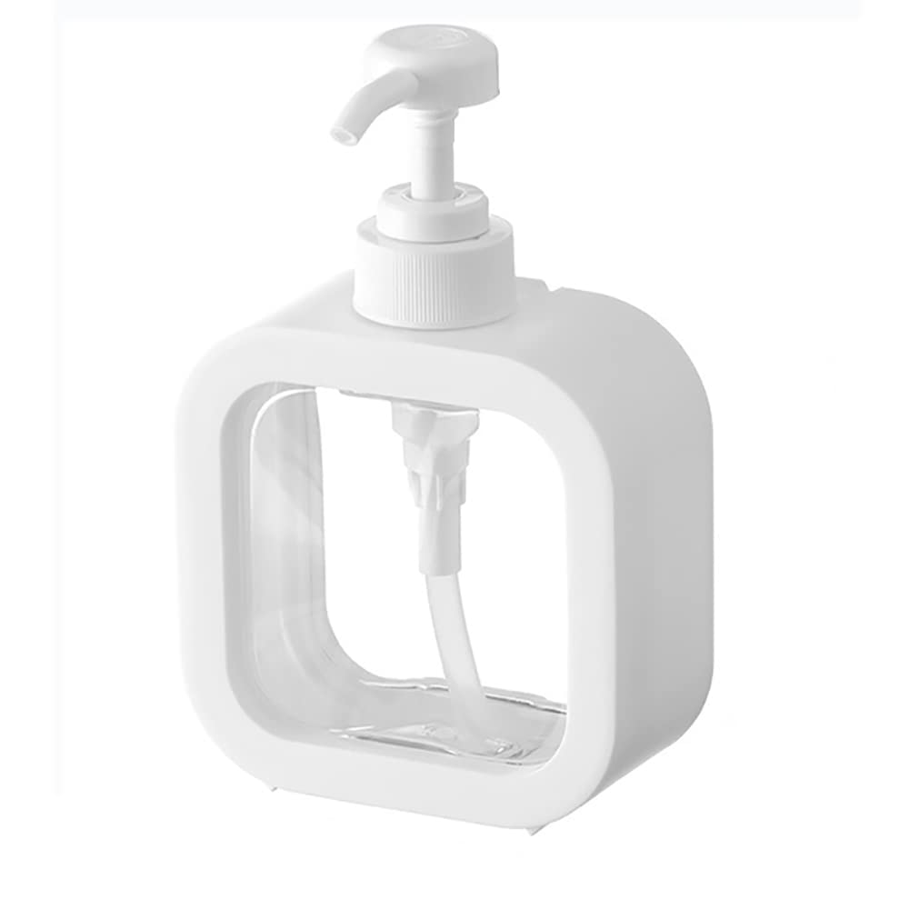 Chifuku Clear Soap Dispenser 300/500ml Bathroom Soap Dispenser Refillable Lotion Shampoo Body Wash Holder Portable Travel Dispenser Empty Mu Pump Bottle (300ML)