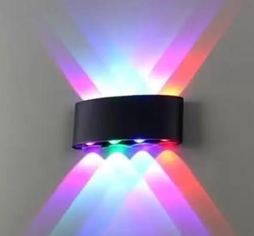 LUMINA (4+4W RGB up Down Wall Light is Suitable for bedrooms, Indoors, Outdoors, and Halls. Its Perfect for Home Decoration. This Wall lamp is Waterproof, Weatherproof, Rainproof, and dustproof.