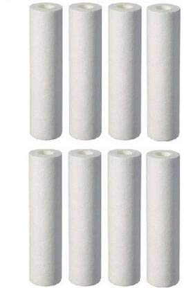 GE Filtration Spun Filter Candle 10inch /Outer Filter/Catridge/Compatible with All Domestic Water purifiers Pack of 8pc with Wrench