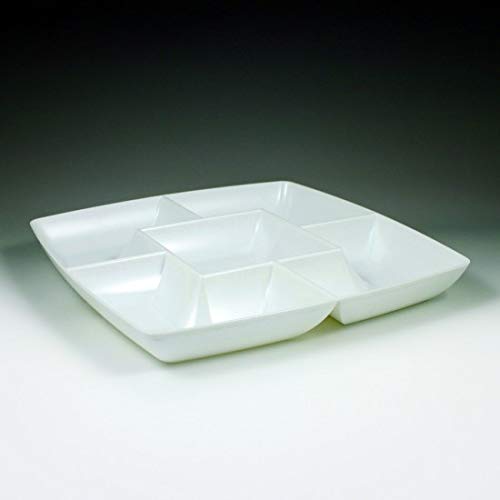 Maryland Plastics Plastic Chip & Dish-12" | White | Simply Squared | 1 Pc. Chip & Dip