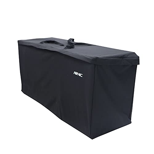 AWNIC Heavy Duty Garden Furniture Cushion Storage Bag Waterproof Large 600D Polyester for Outdoor Garden Patio Cushion Storage with Carry Handle 125 X 40 X 55 cm