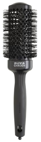 Olivia GardenExpert Blowout Shine – Black - 45 - Ceramic Coated Round Brush for Smooth Blowout, Frizz-Free Hair & Radiant Shine