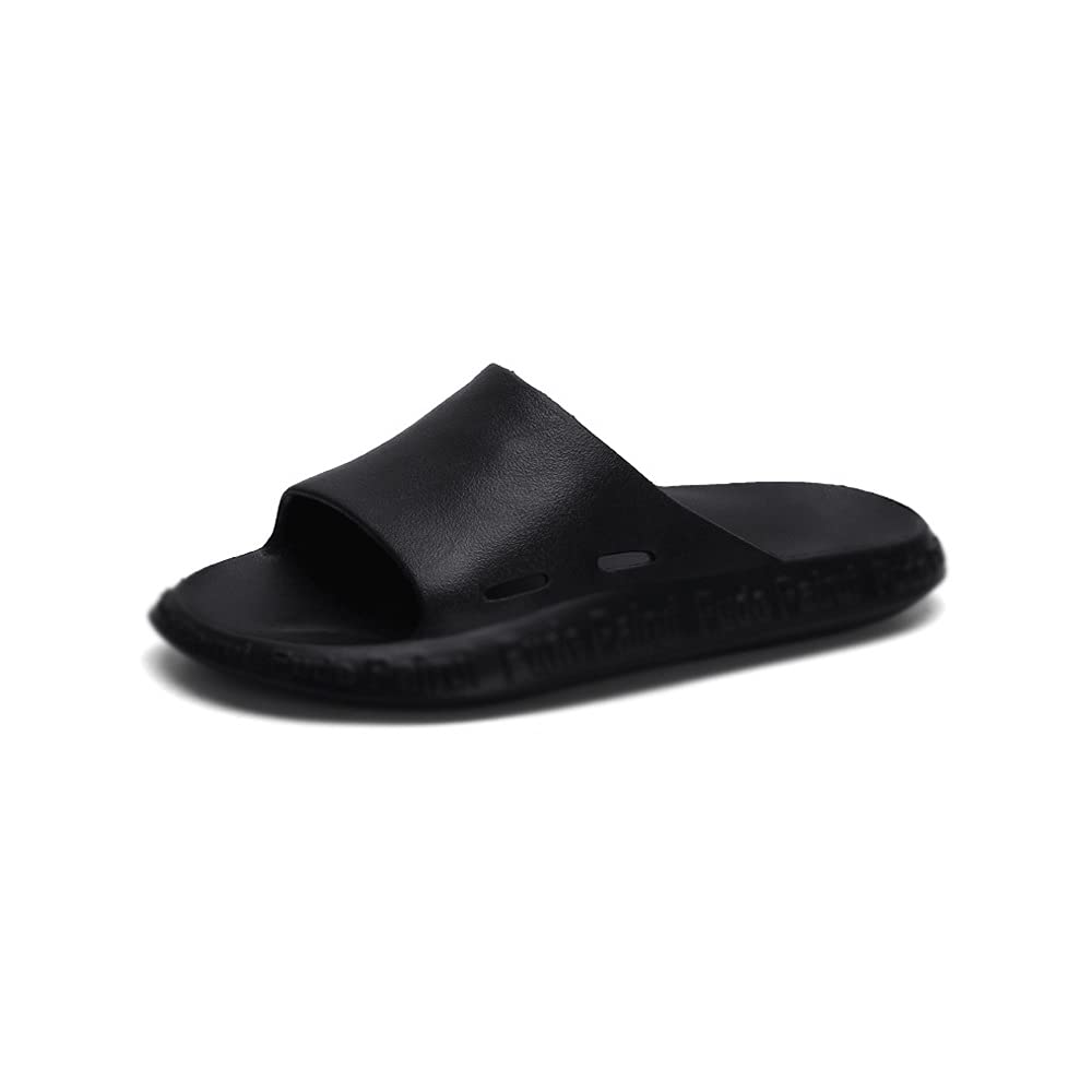 ZWENDE Men sandal Men's Solid Comfortable Slippers ，Outdoor Beach Sandals， Summer Outdoor Simple One-line Slippers，Flip Flops for Casual Wear (Color : Black, Size : 40)