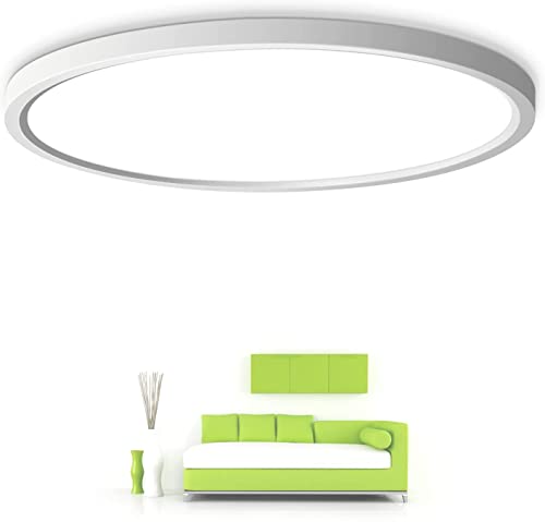 inShareplus 15.7inch LED Flush Mount Ceiling Light Fixture, 32W Daylight White 5000K Super Bright, Thin Flat Modern Ceiling Lights Fixture, Super Bright Ceiling Lamp for Bedroom, Living Room, Office [Energy Class E]