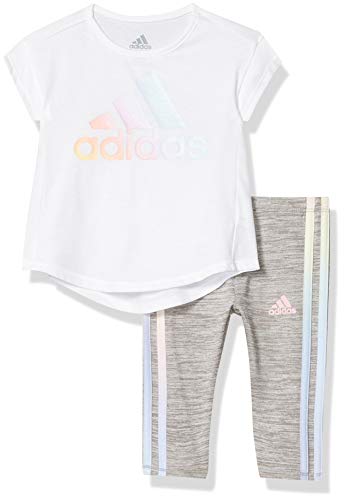 Girls' Short Sleeve Sporty Top & Capri Legging Clothing Set