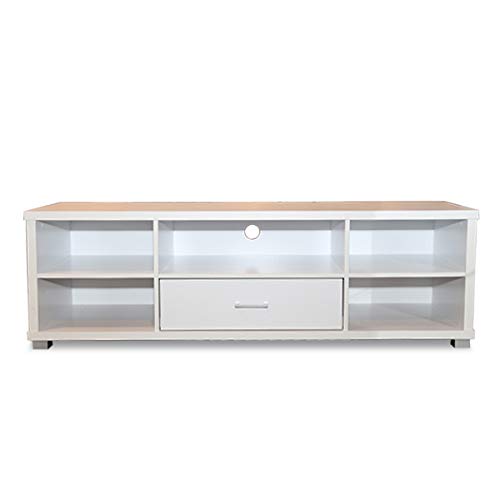 Homes r us Logan Entertainment Unit, White - 151 x 49 x 40 cm