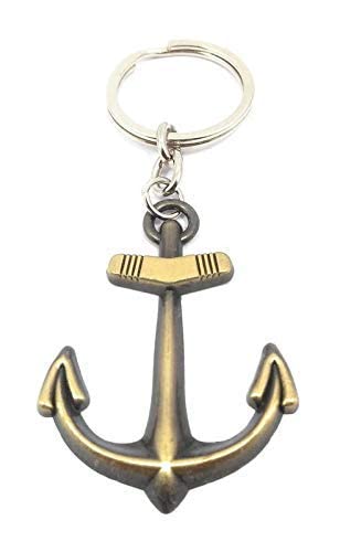 HILY Anchor Metal Keychain/Keyring Friendship, Valentine, Metal Keychain for Car Bike Men Women Keyring, Birthday Gift (Bronze)