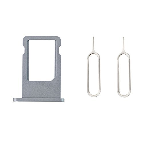 Sim Card Tray Holder Socket + 2 Eject Pins for iPhone 6 Plus Gray