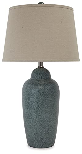 Signature Design by AshleySaher Contemporary 30" Glazed Ceramic Table Lamp, Dark Green