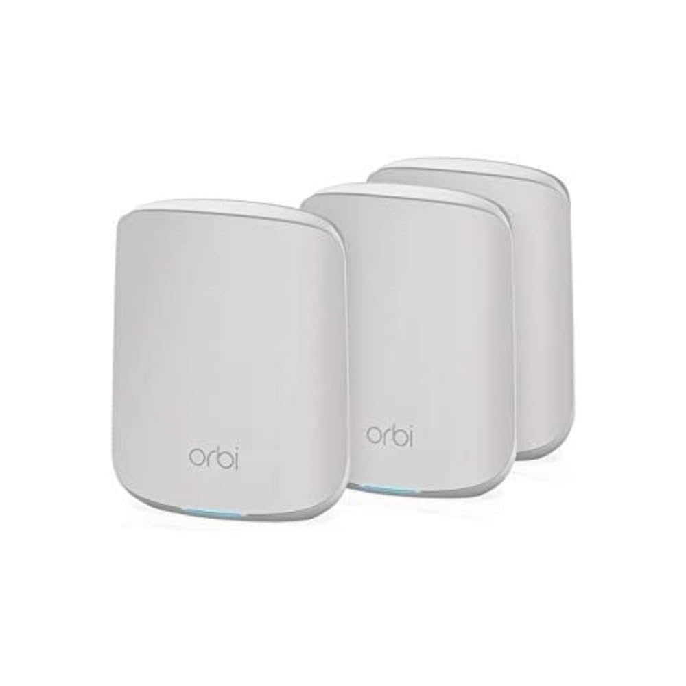 Netgear Orbi Mesh Wifi System (Rbk353)|Wifi 6 Mesh Router With 2 Satellite Extenders|Wifi Mesh Whole Home Dual Band Coverage Up To 3,750 Sq. Ft. And 30 Devices | Ax1800 Wifi 6 (Up To 1.8 GBps), White