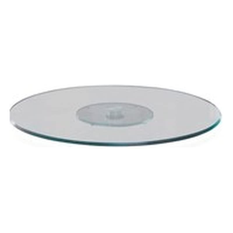 BOWERY HILL40" Round Glass Lazy Susan with Triple Beveled Edge, Dining Turntable