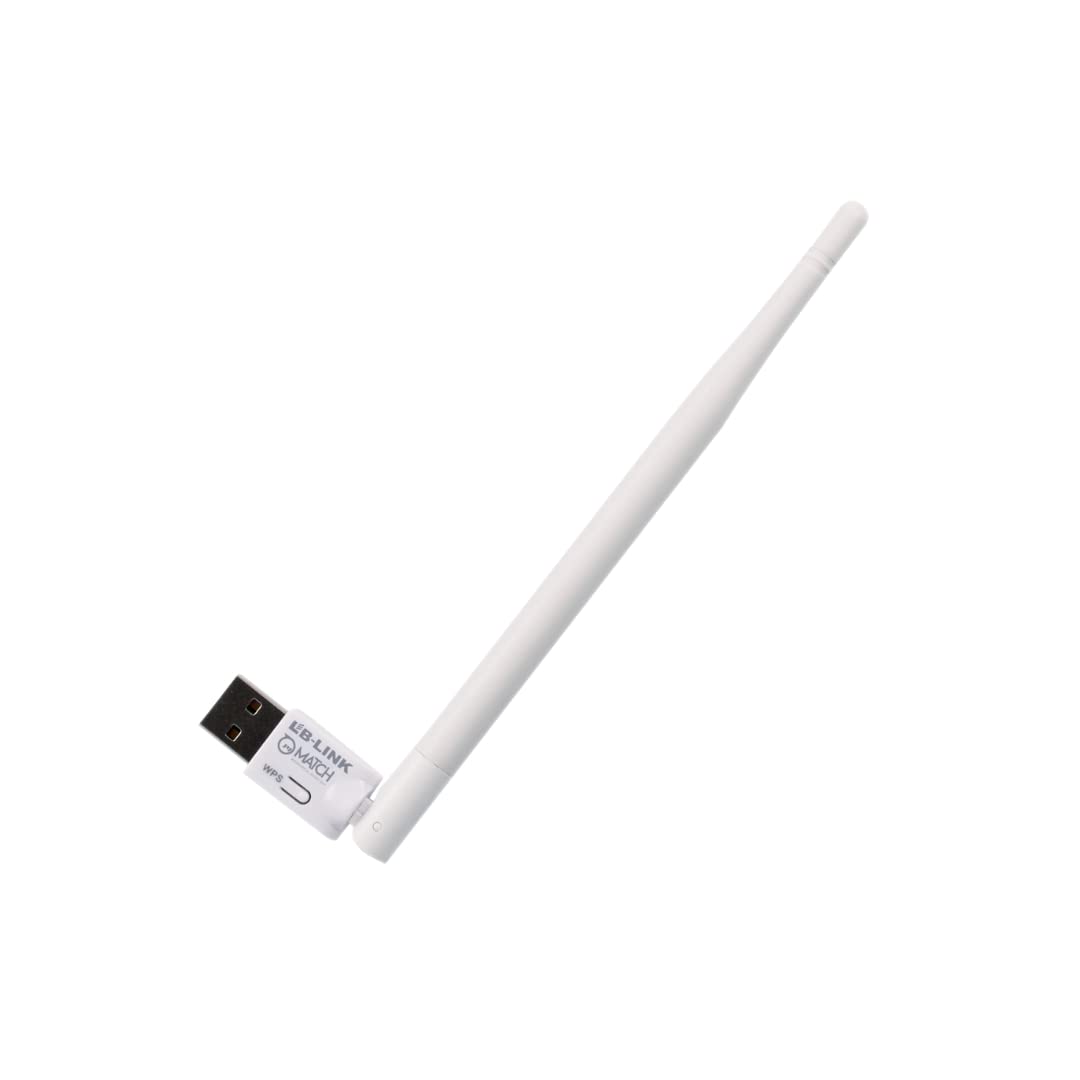 Wi-Fi Adapters-150Mbps Wireless N USB Adapter | Match LB-Link | high Coverage with 5dBi Antenna | WPS Button | Standards 802.11n/g/b