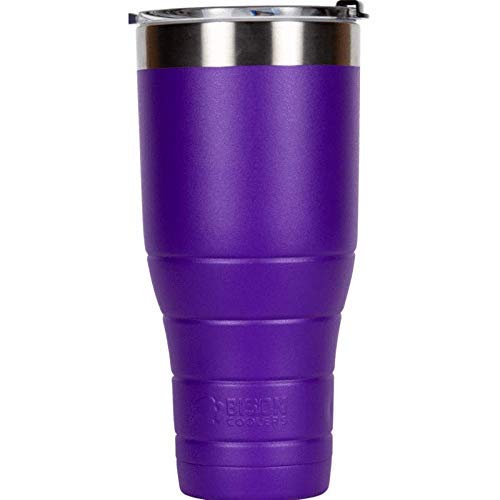 BISON COOLERS 32 oz Tumbler Purple Double-Wall | Sweat Proof Design for Hot or Cold Beverages