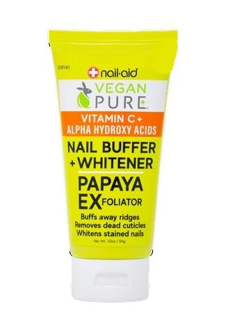 Vitamin C + Alpha Hydroxy Acids - Nail Buffer + Whitener - Papaya Exfoliator