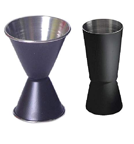 Dynore Dynore Stainless Steel Set of 2 Double Sided Black Peg Measures - 30 and 60, 20 and 40 ml each