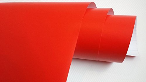 CVANU 24''x75'' Inch Matte Red Vinyl Car Wrap Sheet Roll Film Sticker Decal