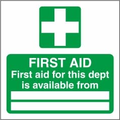 first aid first aid for this dept is available from Safety sign sticker, Waterproof PVC sticker Sign