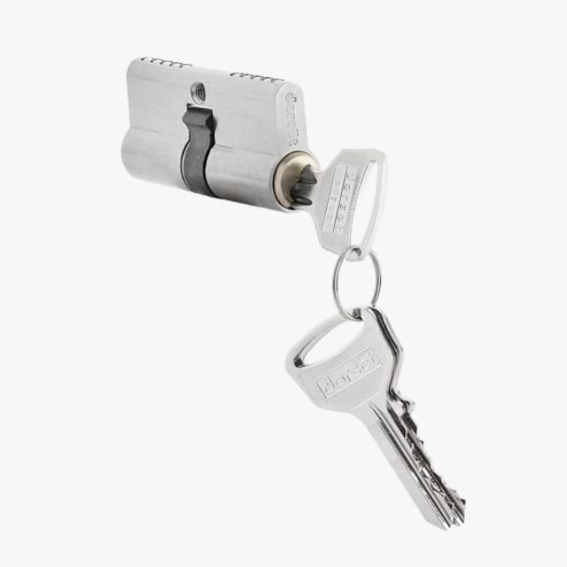 Dorset 60 mm Cylinder Lock - Both Side Key Lock - | Euro Profile Cylinder Lock for Residential, Office and Apartment Doors | Door Thickness 32-38 mm (SS Finish)