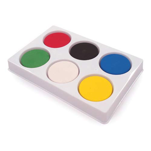 Lexicon Select 6 Watercolour Blocks & Palette for Kids with Colour Mixing Chart School Craft Paint