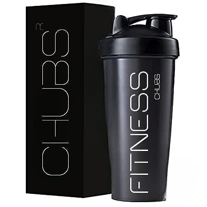 CHUBS Fitness Series Protein Shaker/Bottle For Men And Women. (Black)..