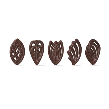 Pastry Chef's Boutique Belgian Dark Chocolate Decoration Exclusive Assortment for Cupcake, Hot Cocoa, Ice Cream Cookies Cake Dessert Decorating - 310 pces