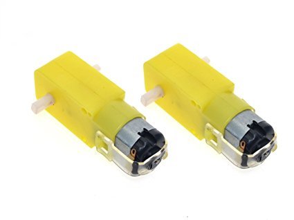 Robotbanao 150RPM Dual Shaft BO Motor-Geared DC Motor-L Shaped-For DIY Projects-Smart Car Robot Geared Motor-Yellow-Pack Of 2