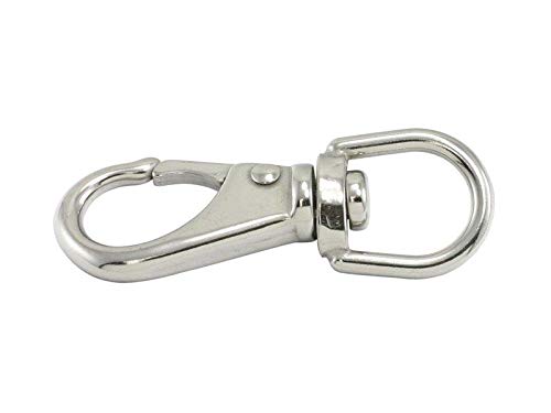 Stainless Steel Swiveling Round Eye Quick Snap, Hooks, Chain connectors, Carabiner Clips, Spring Link Snaps by Angelika Sun (4 Pack, 06362, 3/4" x 3-5/16" x 3/8")