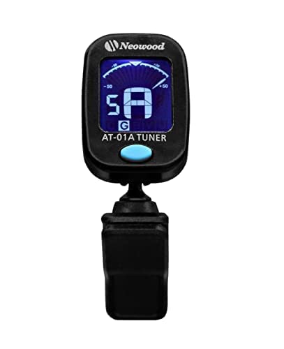 Neowood T-1 Guitar Tuner-Black Automatic Digital Tuner (Chromatic: Yes, Black)