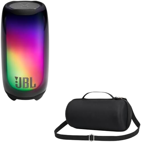 JBL Pulse 5 Portable Bluetooth Speaker Bundle with CCI Deluxe Protective Case (Black)