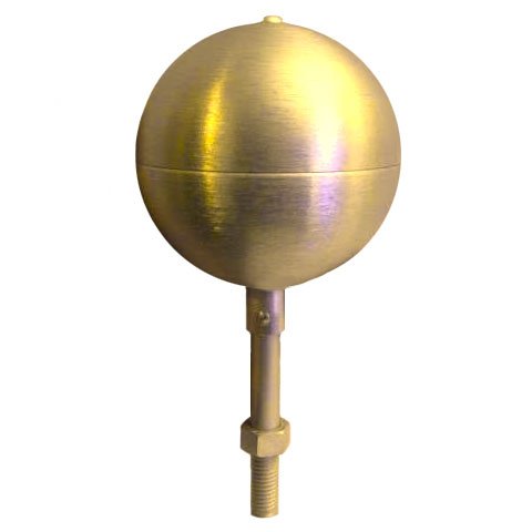 Eder FlagFlagpole Ball top Ornament 4 Inch Aluminum Anodized Gold