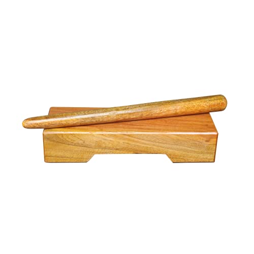 Coolboss Thattu Kazhi, Bharatanatyam Talam Dance Rhythm Instrument, Thatukali, Thattu Mannai, Wooden Stick set, Nattuvangam dance Kattai and Beat Stick, Traditional South Indian dance instrument