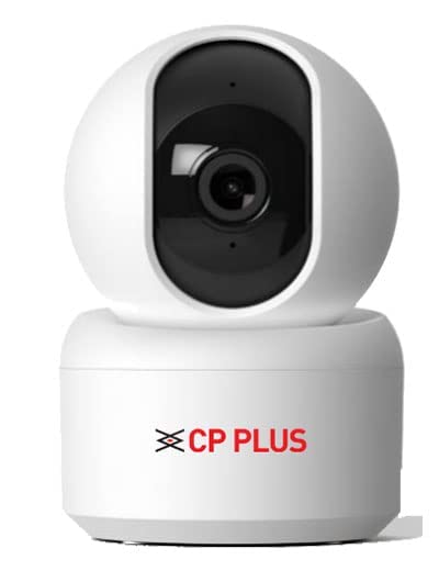 CP Plus 2MP Full HD Smart Wi-f CCTV Home Security Camera |360° with Pan Tilt | View & Talk | Motion Alert | Night Vision | SD Card (Upto 128 GB), Alexa & Google Support | IR Distance 10mtr | CP-E25A