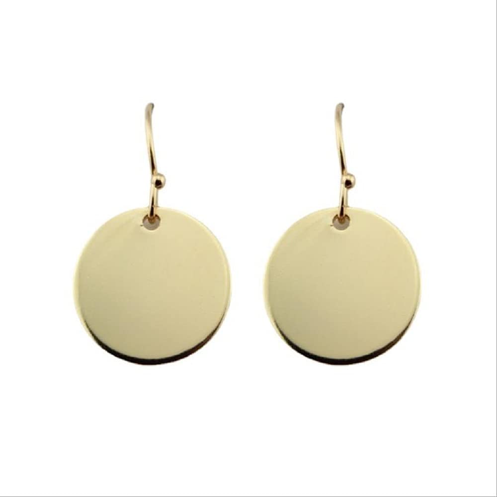 noBrand COLORFULBLING Gold Circle Disc Dangle Drop Earrings for Women Lightweight Small Round Hoop Statement Earrings Minimalist Jewelry for Women Gift for Her