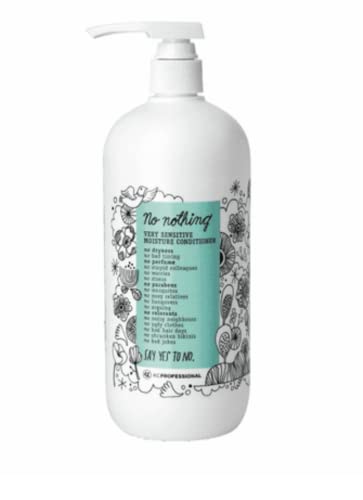 No nothingVery Sensitive Moisturizing Conditioner - For Dry & Damaged Hair – Suitable for Sensitive Skin & Scalp - 100% Vegan, Hypoallergenic, Fragrance Free, Unscented, Paraben Free- 33.8 fl oz.