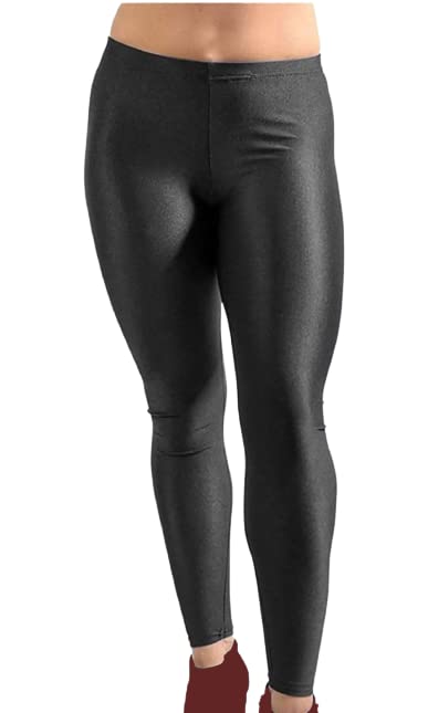 Cron New Trend Shiny Churidar Leggings for Women and Girls (Pack of 1) (XXXL, Black)