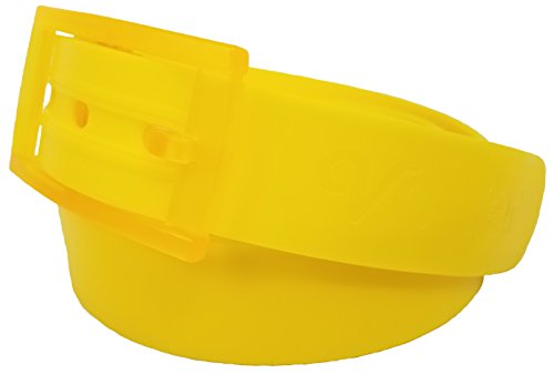 Volver Cool Rubber Golf Belts for Men Adjustable Cut-to-fit Interchangeable Colors (Sun Yellow)