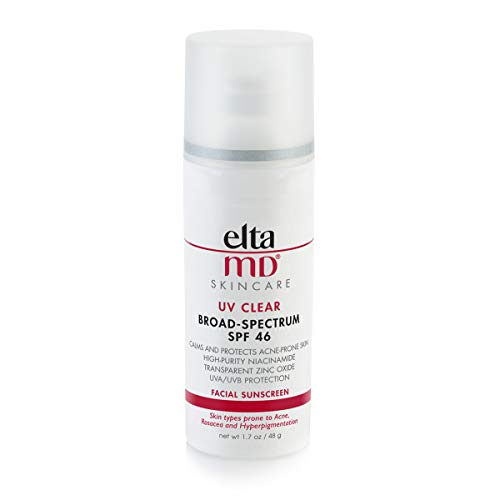 EltaMDUV Clear Face Sunscreen SPF 46, Oil Free Sunscreen with Zinc Oxide, Dermatologist Recommended Sunscreen