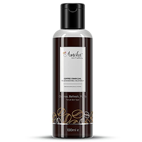 Amoha Natural Coffee Charcoal Rejuvenating Face Wash | For Brightening and Enlivening |Men & Women | All Skin Types | 100ml