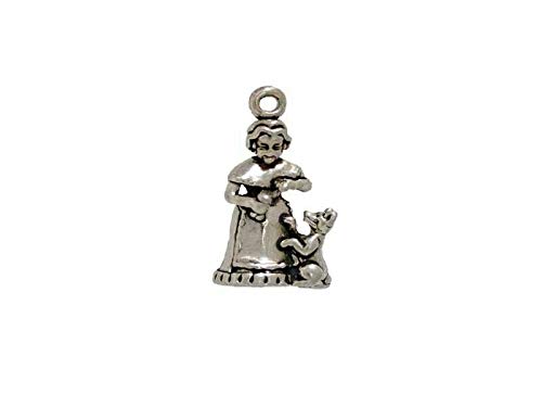 Old Mother Hubbard Silver Charm for Childrens Bracelets or Jewelry Supplies DIY Crafting by Wholesale Charms