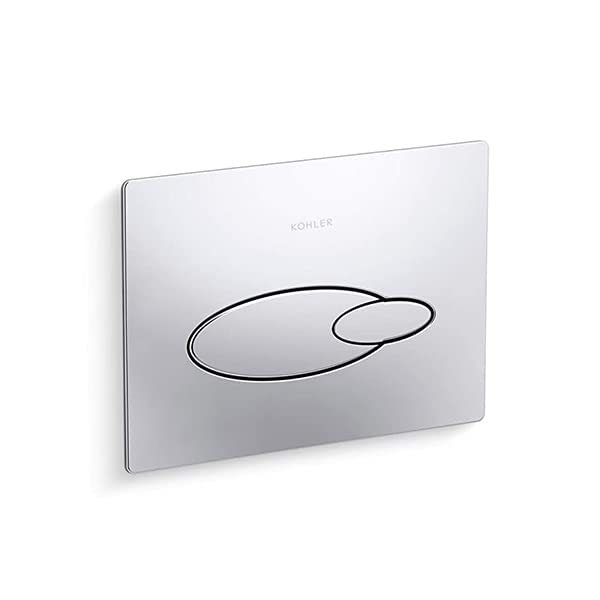 KOHLER DROPLET Mechanical Dual-flush Faceplate in Polished Chrome color compatible with Kohler Mechanical in-wall tank or cistern tank