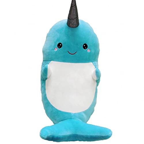 Hamleys Huggables Narwhal Stuffed Soft Toy, 36 cm Size, Blue