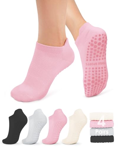 yeuG Grip Socks for Women Non Slip Pilates Socks for