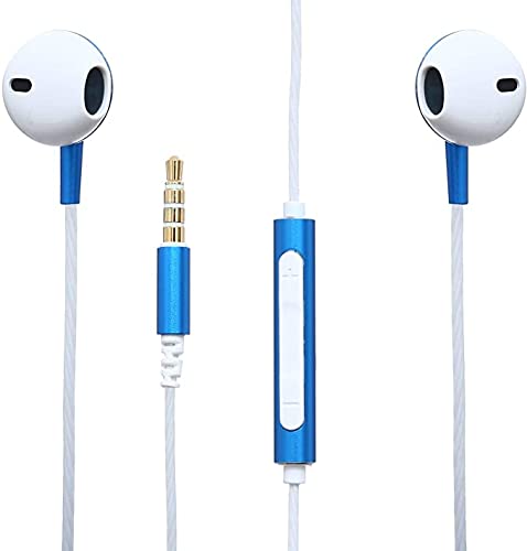 joyroom JR-E208 Metal Falt Aluminum Alloy + ABS + TPE Stranded Wire Earphone (Blue)