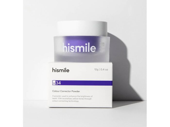 Hismile Powder - Tooth Stain Removal - Purple Teeth Whitening Gel - Teeth Whitening Booster - Colour Correcting