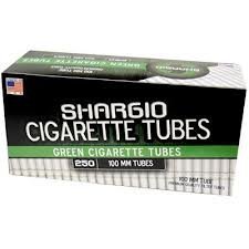 Shargio Green 100's 250ct Menthol Flavor High Quality More Rigid Filter Tubes Comes with a case - Pack of 4