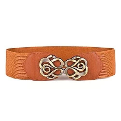 SATYAM KRAFT1 Pc Women Decorative Stretchy Belt Stylish Design Ladies Womens Waist Belts for Girls, Saree, Western Dress, Gown,Traditional Dress valentine gift (Pack Of 1)(Brown)